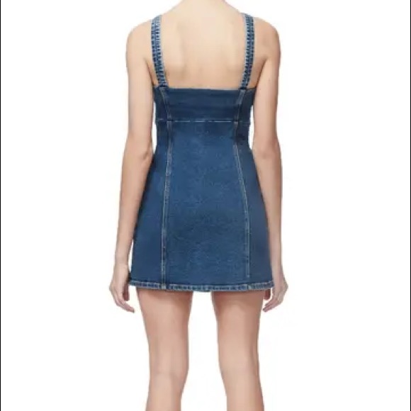 Good American The Snap To It mini Jean Dress - Picture 2 of 16